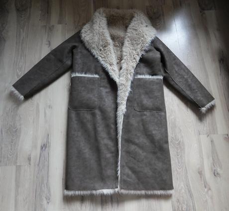 Teplý kožušinový kabát zara, zara,s