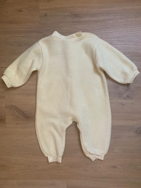 Plyšový, žltý overal s mačičkou, fagottino,68