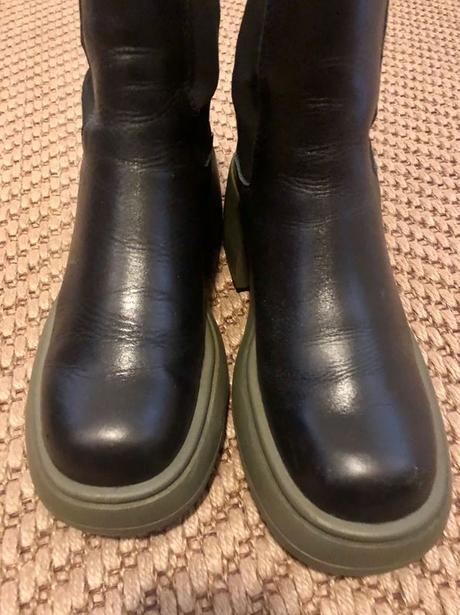 Zara kožené cchunky sole ankle boots 38/39, zara,39