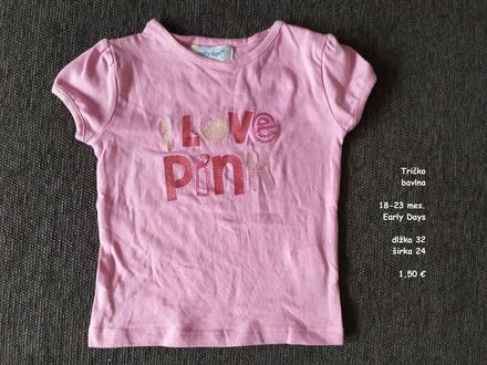 Tričko 18-23mes., early days,92