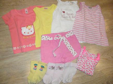 Kvalitné letné oblečenie - top stav+niečo grátis, h&m,86