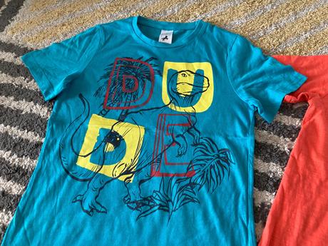 Tričká červené a dino, lindex,128