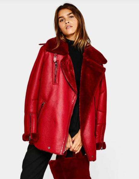 Krásna kožušinková bunda značky bershka, bershka,s