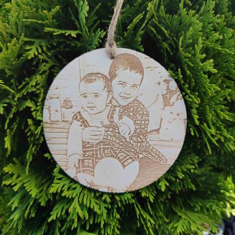 Vianočná ozdoba z fotky,