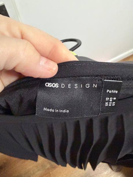 Čierna plisovaná sukňa asos, 40