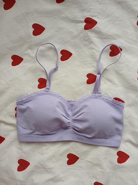 2ks podprsenka bez kostíc,biela a lilac, primark,l