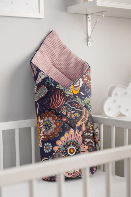 Sensillo zavinovačka wafel boho/ružová 75x75 cm, 