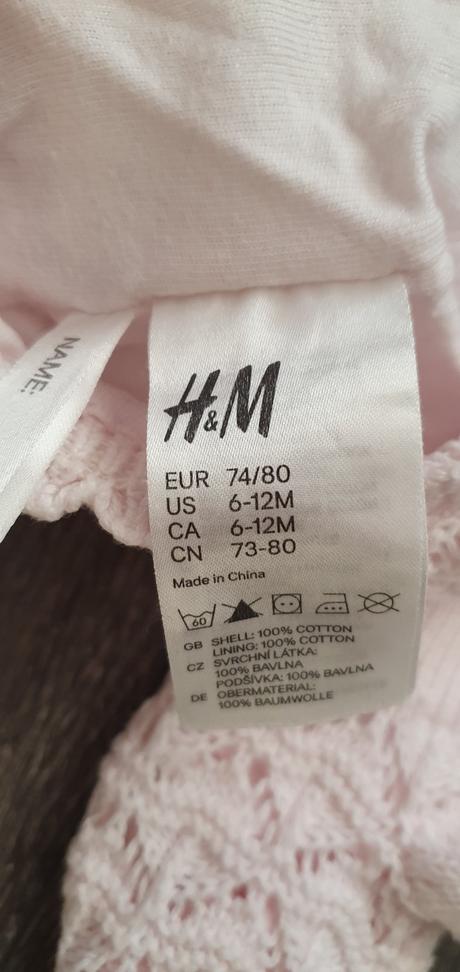 Čapica a rukavive, h&m,80