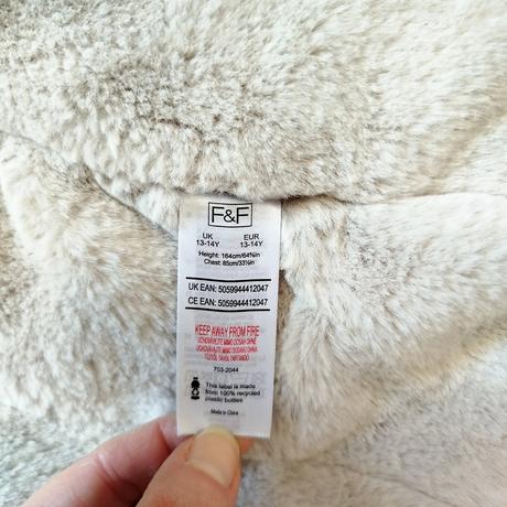 Huňatá zimná parka - super stav, f&f,164