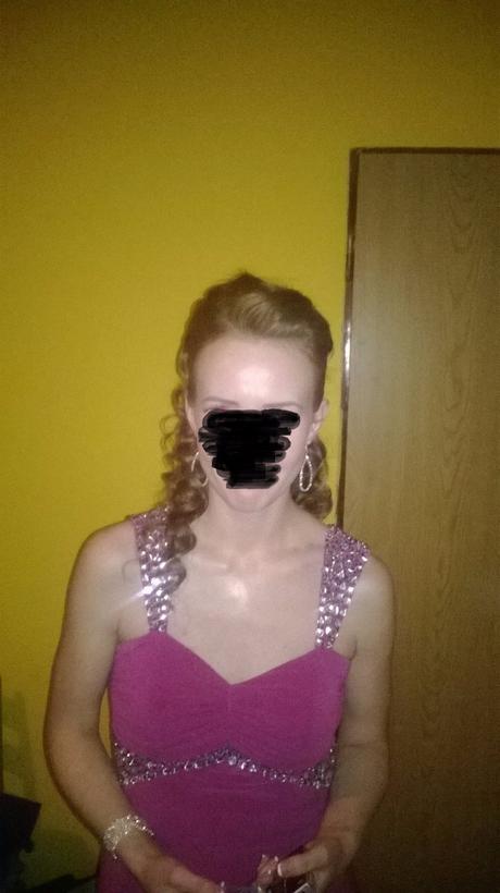 Ružové spoločenské  šaty, s