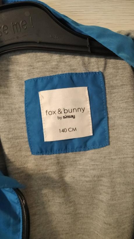 Prechodna modrá bunda s kapucňou, fox & bunny,140
