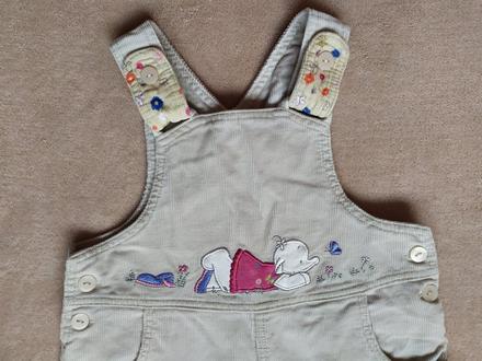 Menčestrové nohavice na traky veľ 80/86 +, mothercare,80