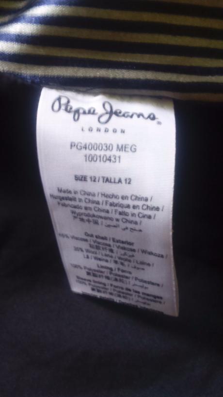 Krátky kabát pepe jeans, pepe jeans,152