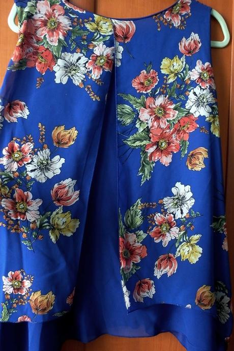 Modrá blúzka na ramienka, v. 2xl, xxl