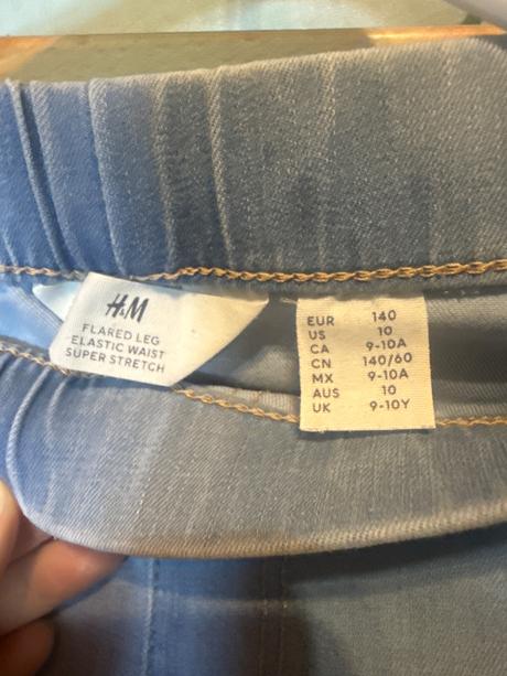 Flare denimové nohavice, h&m,140