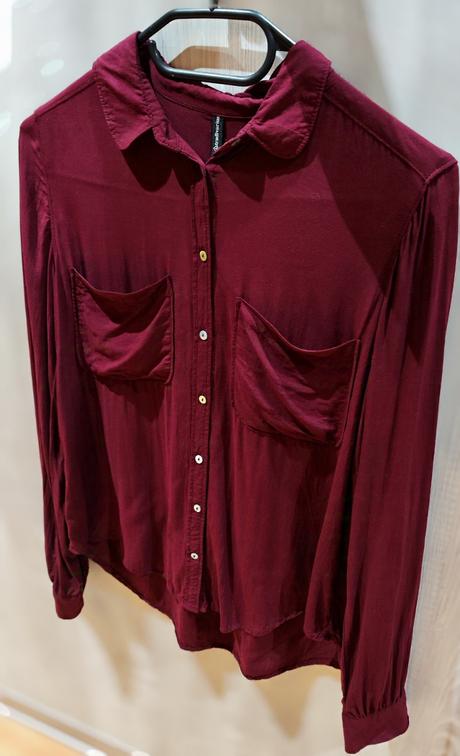 Stradivarius bordová blúzka, stradivarius,s