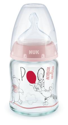 Nuk sklenená fľaša first choice macko pu 120ml, 0-, nuk