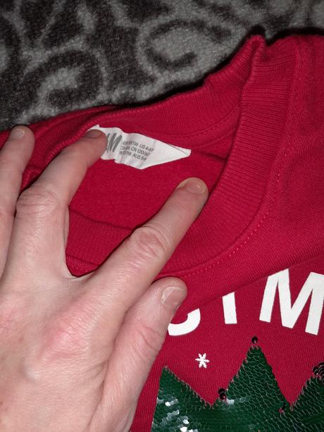 Zateplena vianocna mikina, h&m,110