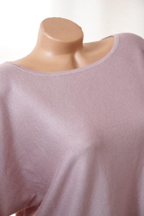 Ružový oversize sveter, l, l