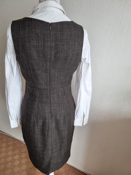 Hnedé biznis šaty bez blúzky veľ. 40, f&f,40