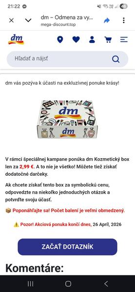 Dostanem zadarmo box od Dm drogérie?