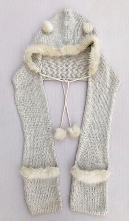 Šál s kapucňou a vreckami, m