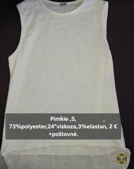 Dámska biela blúzka., s