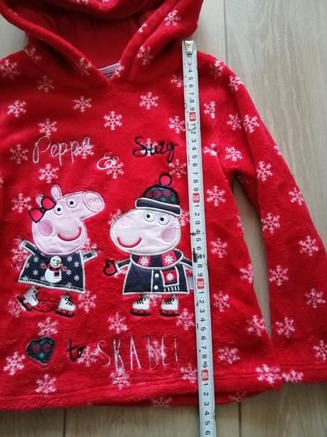 Teplá mäkkučká mikina peppa pig prasiatko, 116