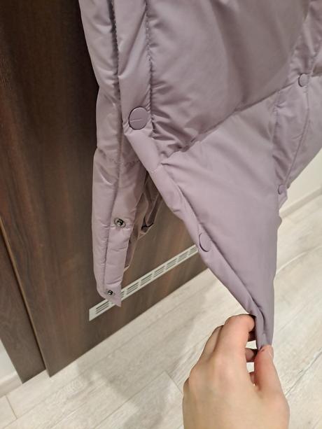 Fialová teplá bunda oversize, l