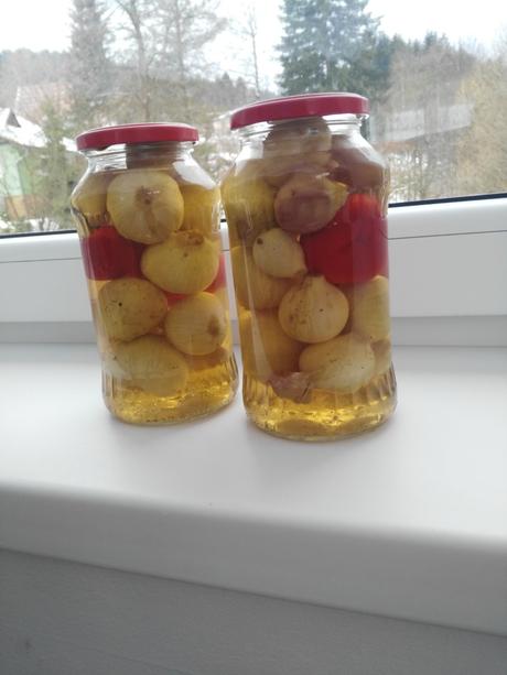 Domace pikantne šalotky, 