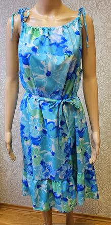 Kvetinové šaty na viazanie, l