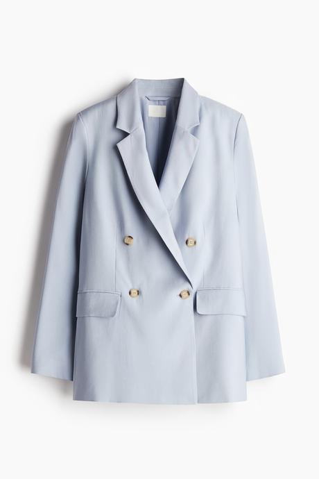 H&m - baby blue blazer, h&m,xs