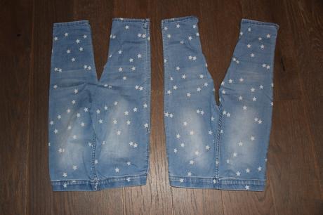 Perfektne 3/4 riflove capri leginky 5-8r., h&m,128