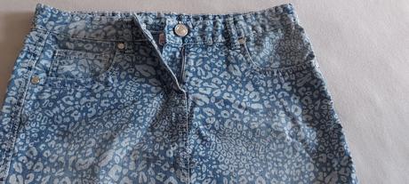 Riflová mini sukňa vzorovana, m