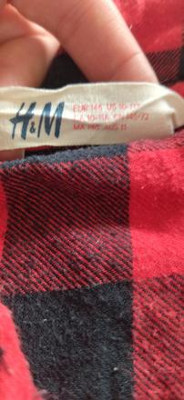 Košeľa červená, h&m,146
