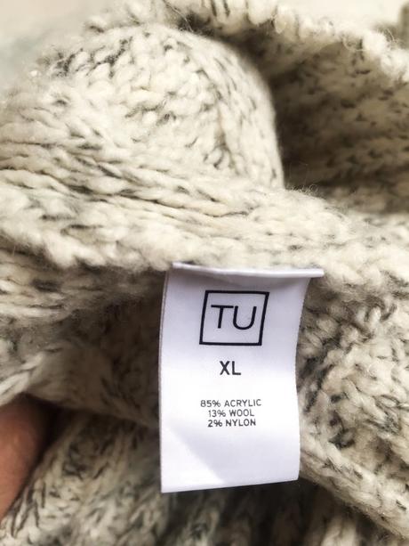 Luxusný hrubý melírovaný pulóver, tu,xl