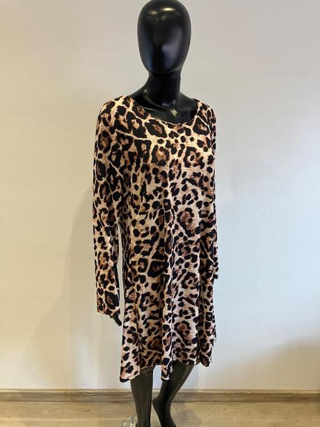 Dámske šaty s leopardím vzorom (uni), l / m / s