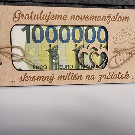 Drevená obálka na peniaze, 