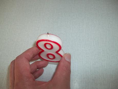 Sviečka k narodeninám - číslo 8,