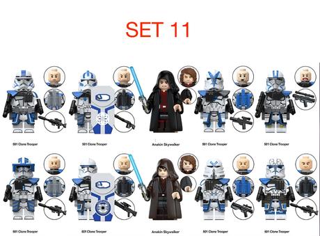 Rôzne figúrky star wars 8 (8ks) typ lego - nové,