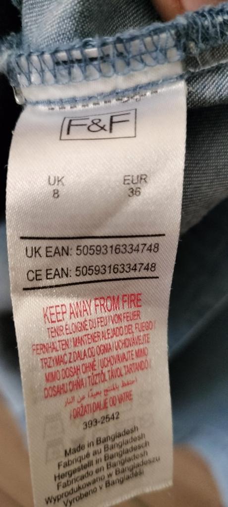 Šaty tenké riflové 38/40, tesco,m