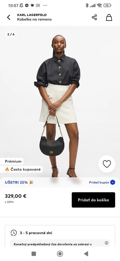 Kožená kabelka karl lagerfeld,