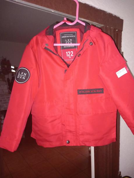 Červená jarná bundička 122 reserved, reserved,122