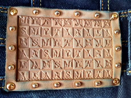 Rifľová minisukňa met in jeans, s