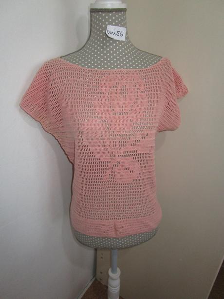 Háčkovaný top 2x, s