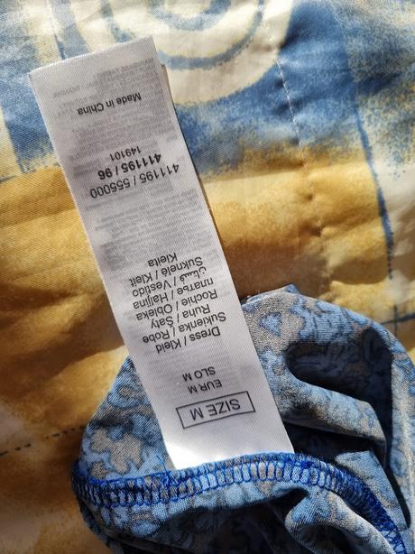 Modro čierne elast.šaty orsay 38, orsay,38