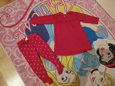 Komplet tunika+ dupačkové legíny, h&m,68