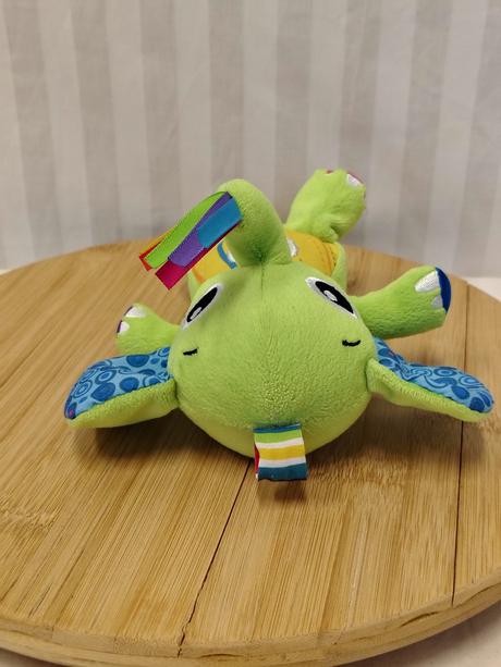 Retro interaktívny sloník s rolničkou, lamaze 20cm,