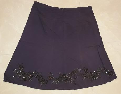 Tmavohneda sukna do a orsay 40 s vysivkou, orsay,40