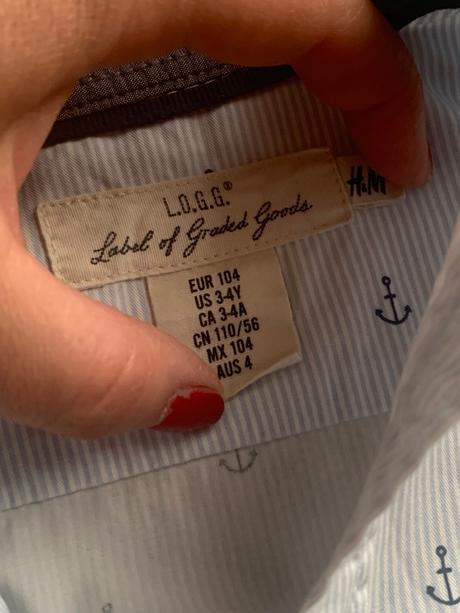 Košeľa s kotvami, h&m,104
